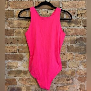 Aerie Smoothez Barbie Pink Bodysuit